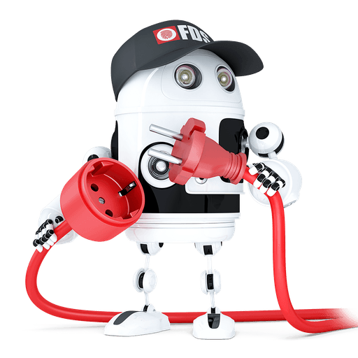 FDS robot mascot