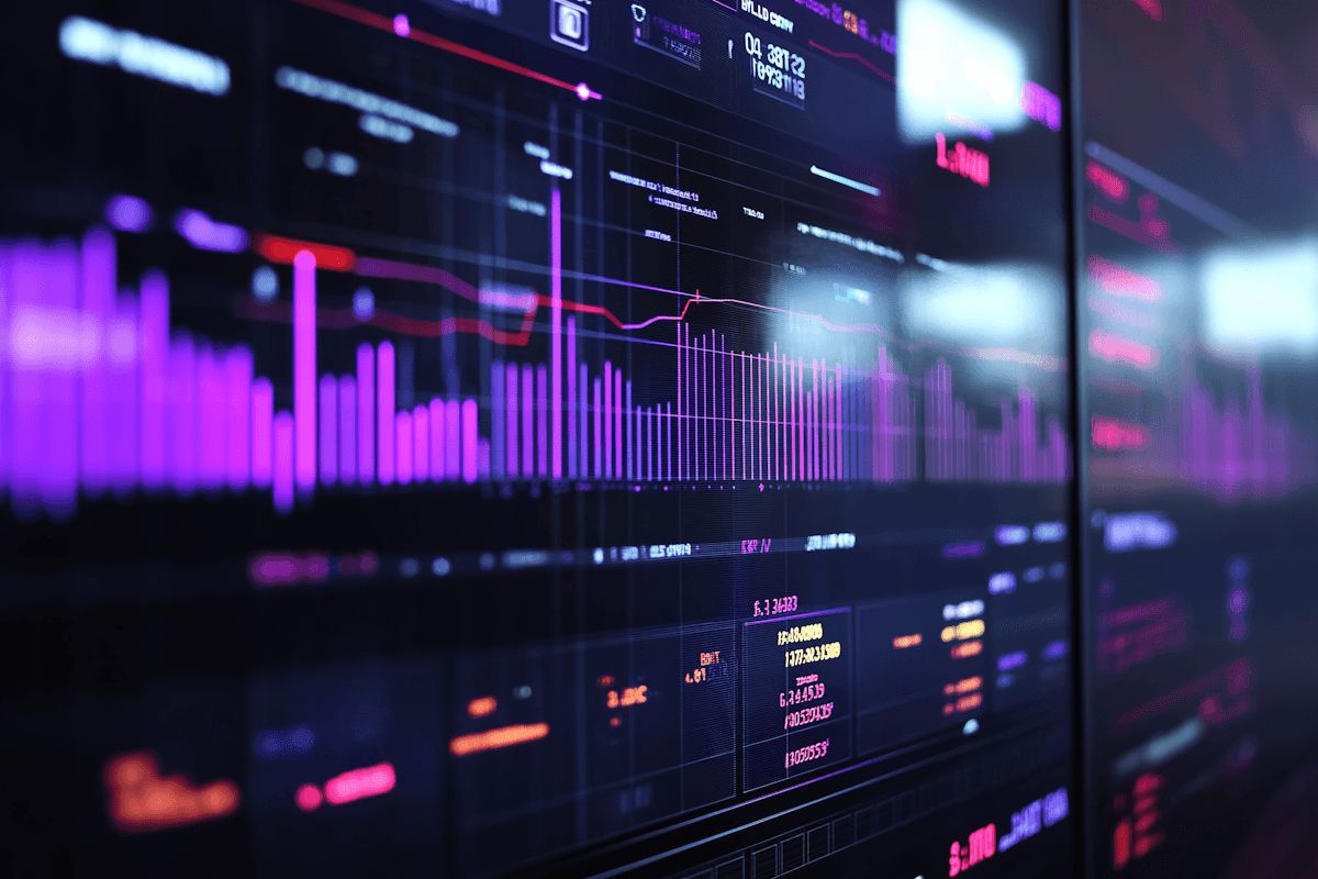 Abstract visualisation of a data dashboard