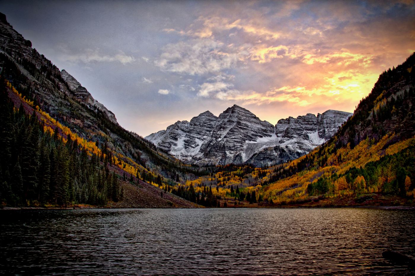 A photo of a lake in Colorado